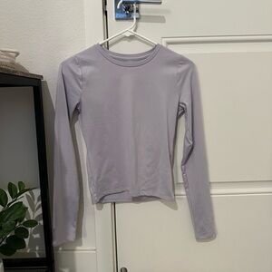 Hollister Seamless Fabric Long-Sleeve Top Lavender